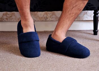 Snugtoes Mens Heated Slippers Navy, 4 of 7