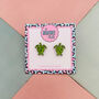 Green Turtle Glitter Studs, thumbnail 1 of 4