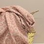 Winter Leopard Blanket Scarf In Pink, thumbnail 2 of 3