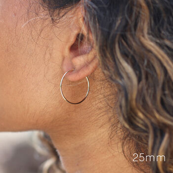 Nine Ct Gold Hoop Earrings 11 40mm, 4 of 6