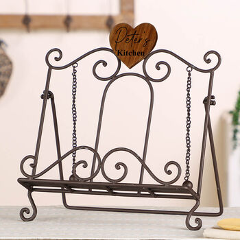 Personalised Heart Vintage Baking Cookbook Stand, 3 of 10