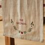 Personalised Traditional Christmas Natural Table Runner, thumbnail 3 of 3