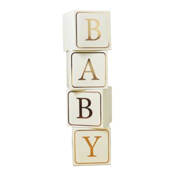 Baby Shower Gold Giant Baby Blocks, 2 of 2