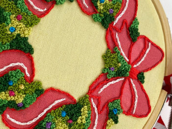 Christmas Wreath Embroidery Kit, 4 of 6