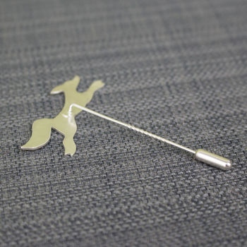 Sterling Silver Watercolour Baby Fox Pin, 4 of 4