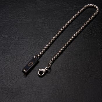 Silver Engraved Box Bracelet, 3 of 9