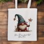 Personalised Christmas Gonk Gnome Tote Bag, thumbnail 9 of 11