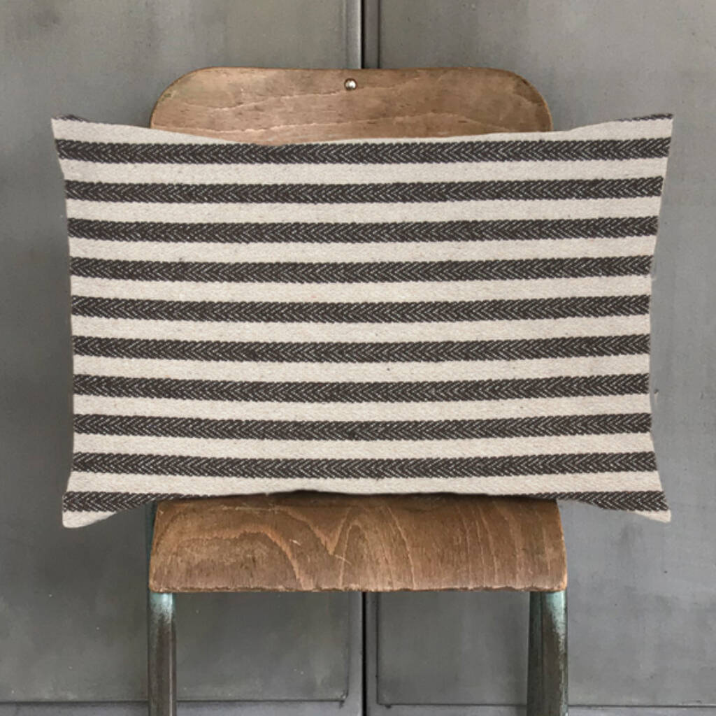 Long Striped Cotton Cushion Cover By Posh Totty Designs Interiors