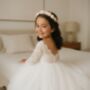 Mary Jane In Ivory White ~ Party Or Flower Girl Dress, thumbnail 5 of 8