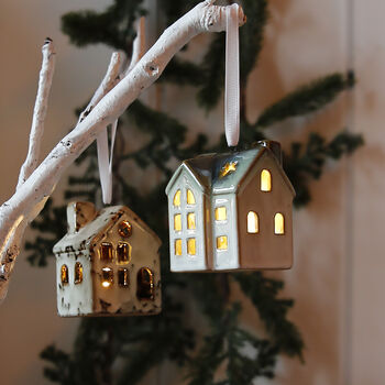 Hanging Ceramic Light Up House, 3 of 3