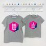 Geometric Brother And Sister Matching T Shirts, thumbnail 3 of 4