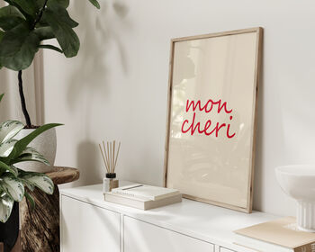 Mon Cheri French Typography Poster, 5 of 5