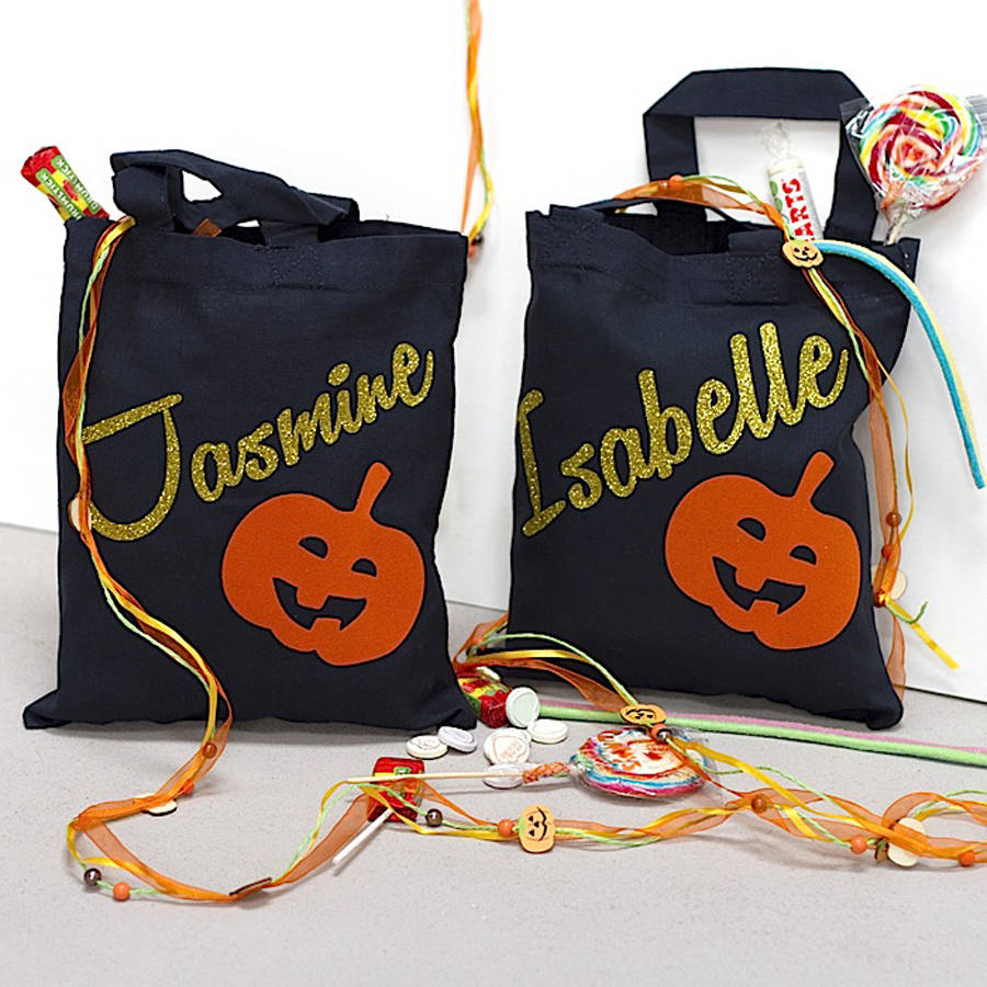 Personalised Mini Trick Or Treat Bag By Squiffy Print 6203