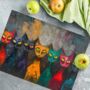 Council Of Whiskers Textured Glass Chopping Boards, thumbnail 5 of 8