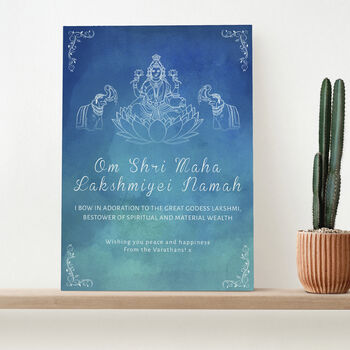 Personalised Diwali Lakshmi Framed Print, 2 of 6