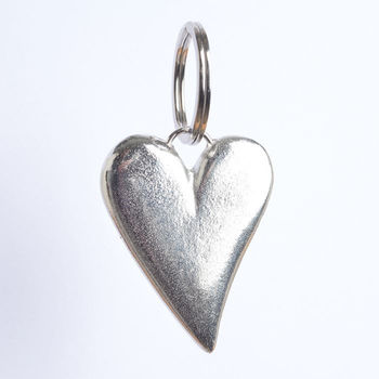 Heart Pewter Keyring, Love Token Gifts, 3 of 7