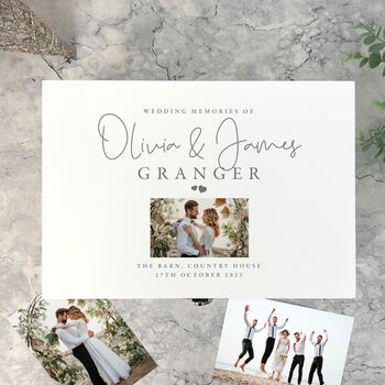 Personalised Luxury White Wedding Photo Keepsake Memory Box, 2 of 8