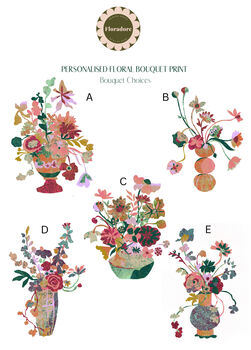 Custom Floral Love Botanical Print, 4 of 12
