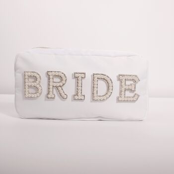 Personalised Cosmetic Make Up Bags With Pearl Letters, 10 of 12