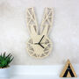 Woodland Geometric Bunny Wall Clock, thumbnail 1 of 2