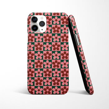 Check Flower Phone Case Durable iPhone Samsung Mobile Cover, 7 of 12