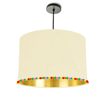 Lampshade With Pom Pom Finish, 5 of 12