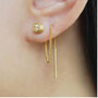 Chain Threader Topaz November Birthstone Earrings, thumbnail 3 of 7