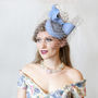 Baby Blue Pillbox Hat With Bow, thumbnail 4 of 4