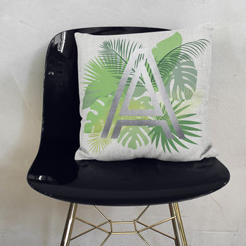 Personalised Foil Palm Leaf Cushion Gift For Her Home, 2 of 3