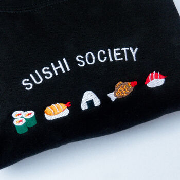 Sushi Society Embroidered Sweatshirt, 2 of 7