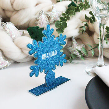 Personalised Snowflake Christmas Place Setting, 2 of 6