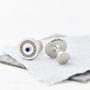 Personalised Sterling Silver And Lapis Lazuli Cufflinks, thumbnail 1 of 7
