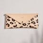 Personalised Leopard Print Leather Envelope Purse, thumbnail 3 of 4