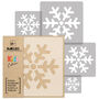 Reusable Stencils Five Pcs Snowflake With Brushes, thumbnail 2 of 5