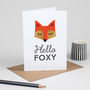 Hello Foxy Valentine's Card, thumbnail 2 of 5