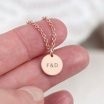 Monogrammed Round Tag Necklace, 8 of 12