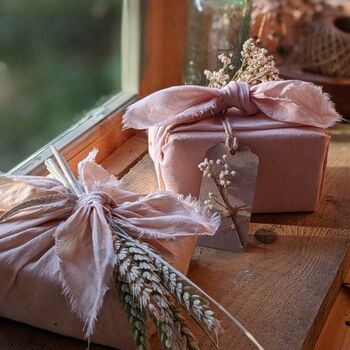 Reusable Furoshiki Gift Wrap Natural Linen Cloth, 3 of 10