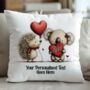 Personalised Whimsical Valentine Anniversary Love Animals Cushion, thumbnail 7 of 11