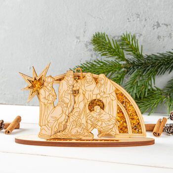Nativity Scene Decorated With Amber Stones, 3 of 4
