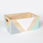 Geometric Wooden Box With Handles Two Sizes Available, thumbnail 2 of 9