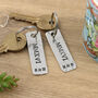 10th Anniversary Numerals Pair Of Personalised Keyrings, thumbnail 6 of 6