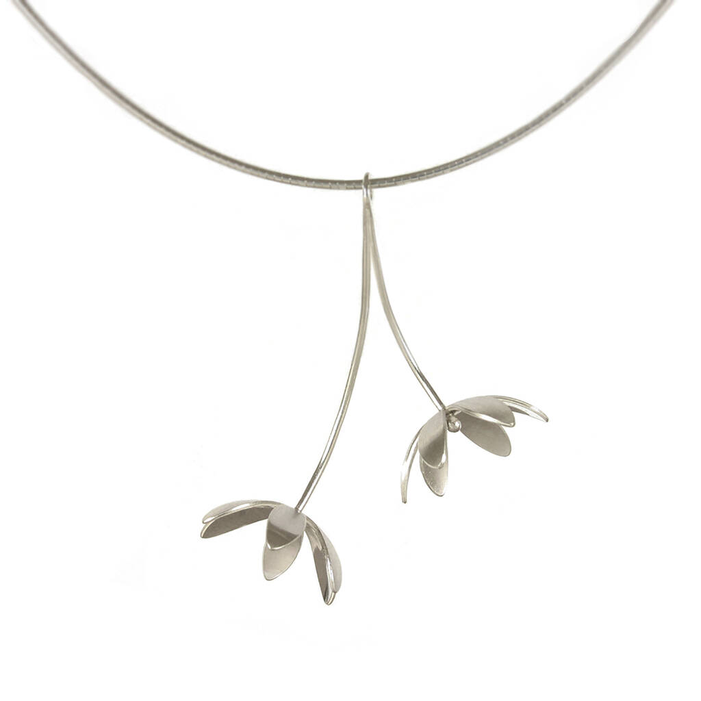 Silver Double Fritillaria Flower Pendant By Gabriella Casemore ...