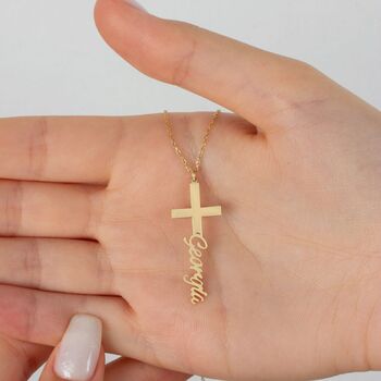 Personalised Cross Necklace For Women, 10 of 10