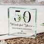 Wonderful Years Anniversary Glass Keepsake For Couple, thumbnail 3 of 3