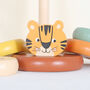 Wooden Tiger Stacking Toy With Personalised Bag, thumbnail 3 of 3
