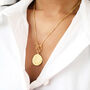 Trust The Timing Engraved 18k Gold Plated Necklace, thumbnail 2 of 3