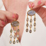 Labradorite Gold Plated Silver Chandelier Earrings, thumbnail 4 of 6