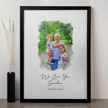 Personalised Mum Portrait, Custom Gift For Mum, 4 of 8