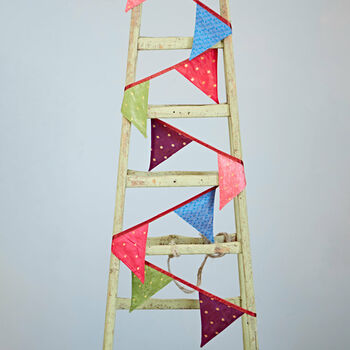 Handcrafted Sari Bunting For Indoor Or Outdoor, 7 of 9