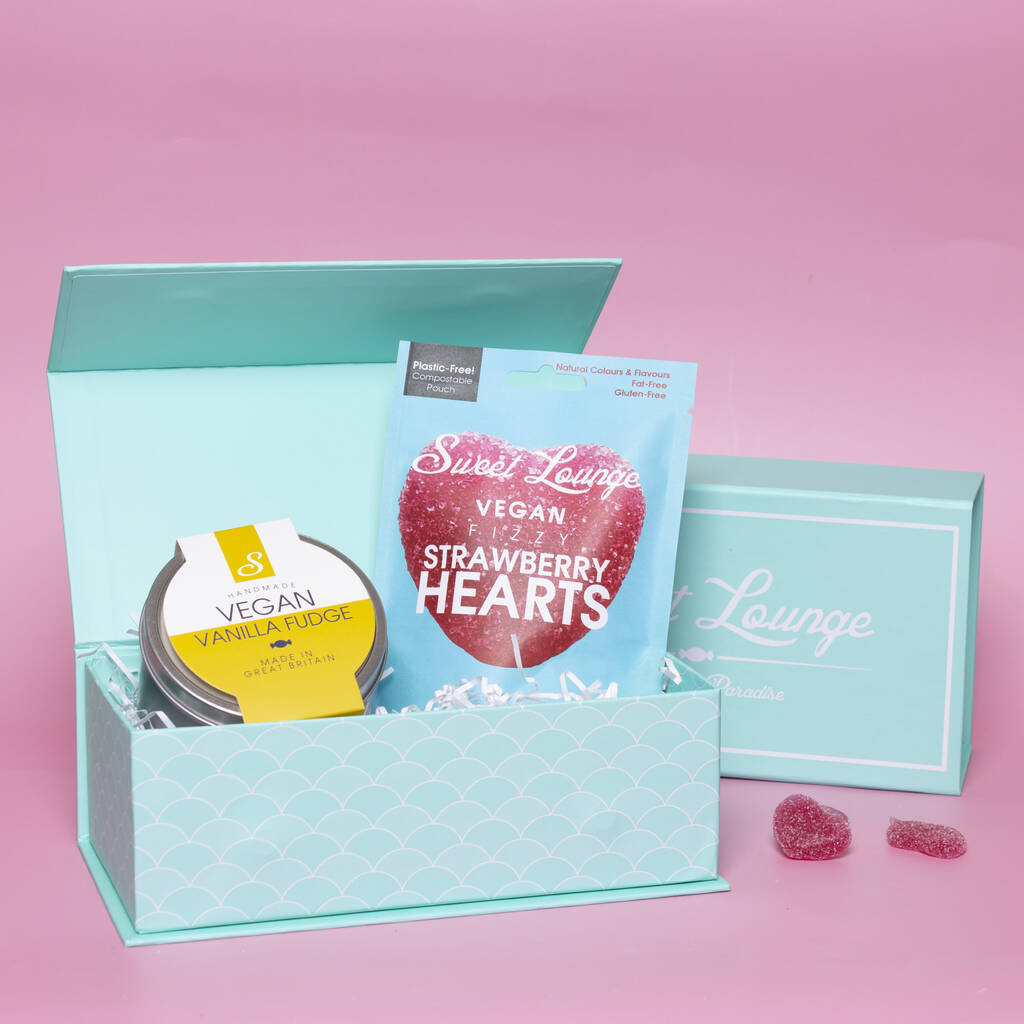 Vegan Vanilla Fudge And Heart Gummies Gift Set